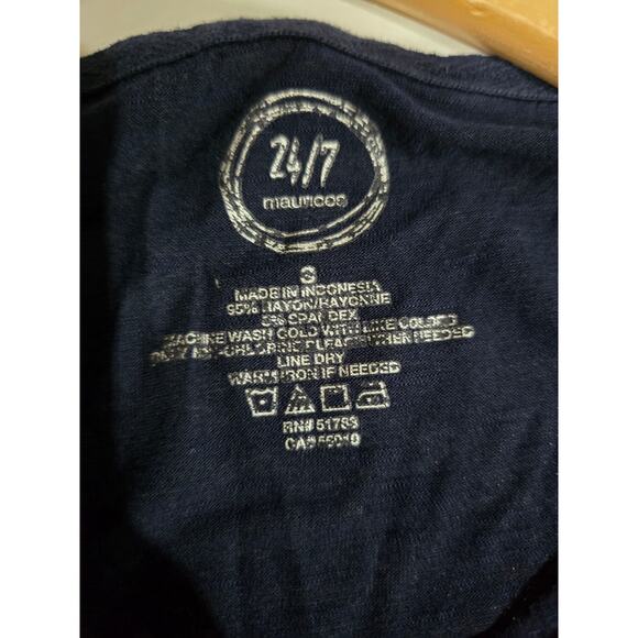 24/7 Maurices women's Ruffle Cuff Long Sleeve Top Black Women’s Small - Picture 5 of 6